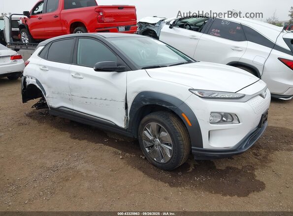 KM8K23AG2MU128573 2021 HYUNDAI KONA ELECTRIC White Przód prawy