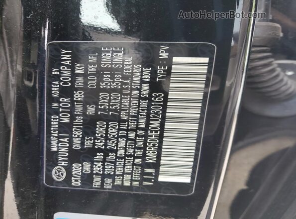 KM8R5DHE0MU230163 2021 HYUNDAI PALISADE Черный Панорамный вид салона 360°
