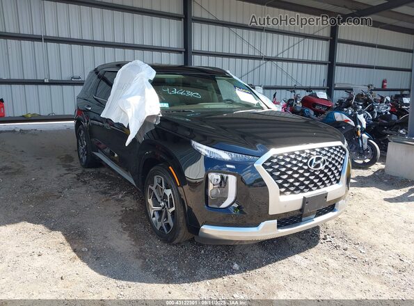 KM8R7DHE4MU256775 2021 HYUNDAI PALISADE Черный Передняя правая четверть