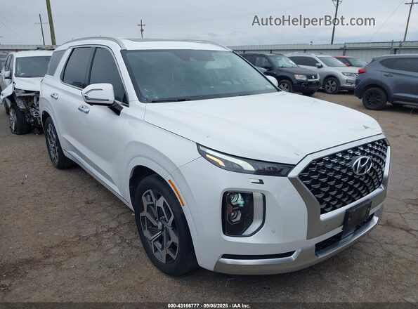 KM8R7DHE4MU279585 2021 HYUNDAI PALISADE White Front right