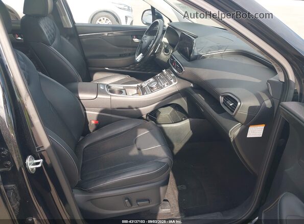 KM8S5DA15NU013895 2022 HYUNDAI SANTA FE HYBRID Black Widok wnętrza z przodu