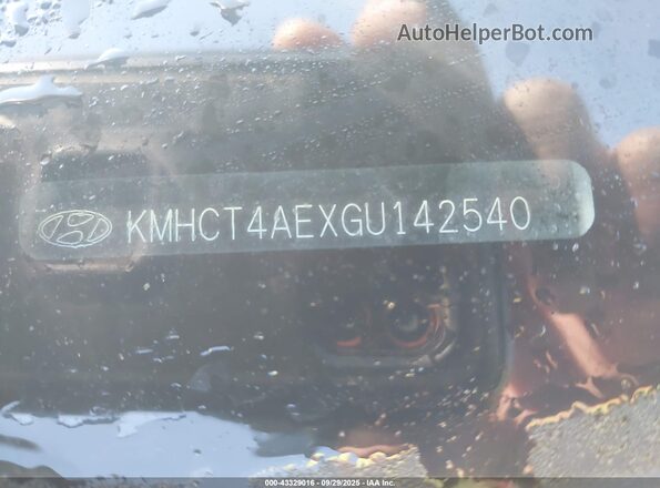 KMHCT4AEXGU142540 2016 HYUNDAI ACCENT Silver ძრავის განყოფილების ხედი