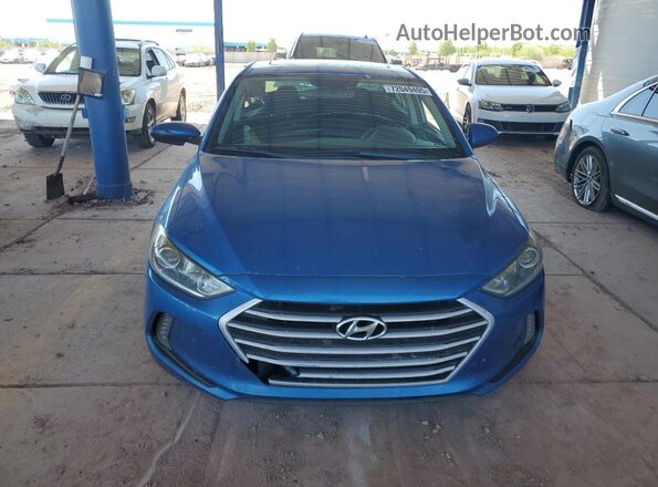 KMHD84LF3HU363295 2017 HYUNDAI ELANTRA Blue Front view