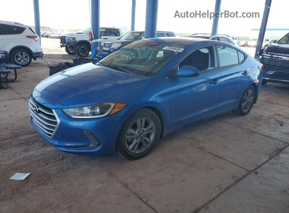 KMHD84LF3HU363295 2017 HYUNDAI ELANTRA Blue Front left