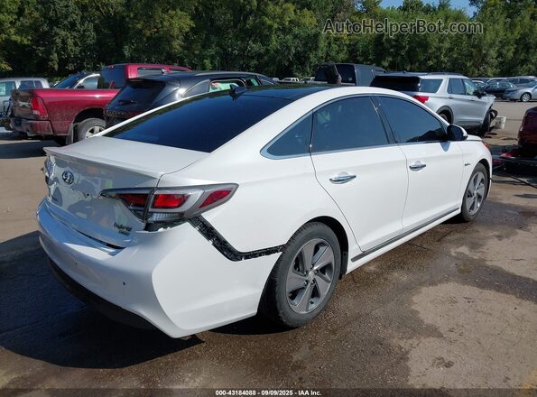 KMHE34L13HA056119 2017 HYUNDAI SONATA HYBRID Белый Задняя правая четверть