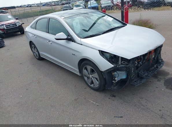 KMHE34L1XGA025559 2016 HYUNDAI SONATA HYBRID Серебряный Передняя правая четверть