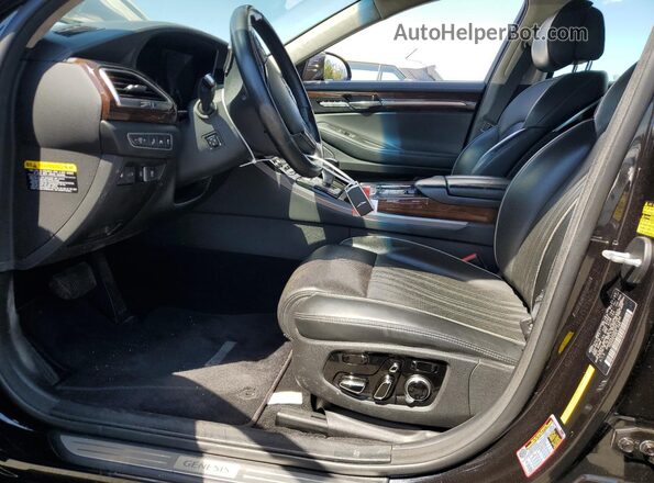 KMHG34JA0KU051655 2019 GENESIS G90 Black წინა სალონის ხედი