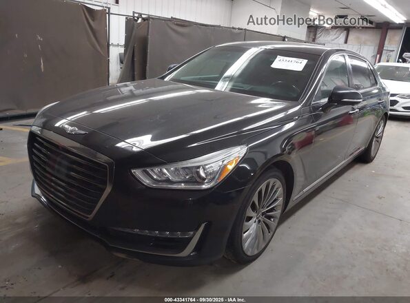 KMHG54JH4JU048005 2018 GENESIS G90 Черный Передняя левая четверть