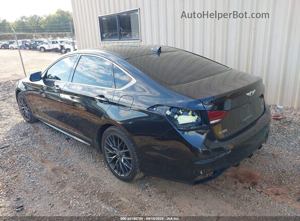 KMHGN4JB1KU286228 2019 GENESIS G80 Черный Задняя левая четверть