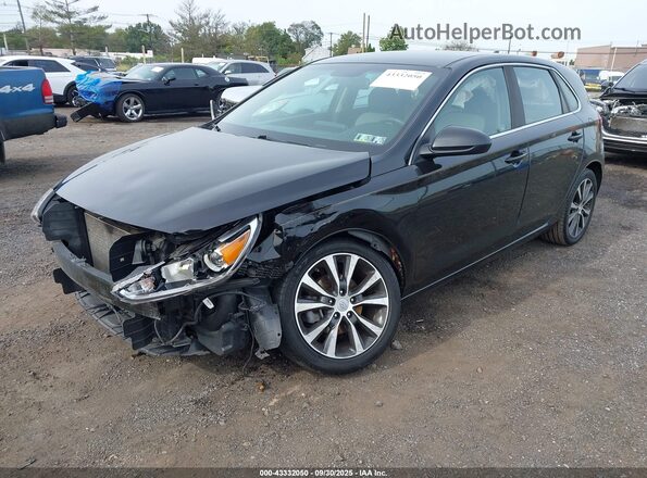 KMHH35LE8JU013793 2018 HYUNDAI ELANTRA GT Черный Передняя левая четверть