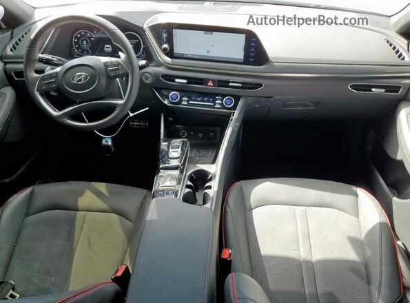 KMHL44J20NA223256 2022 HYUNDAI SONATA White Առջևի վահանակի տեսք