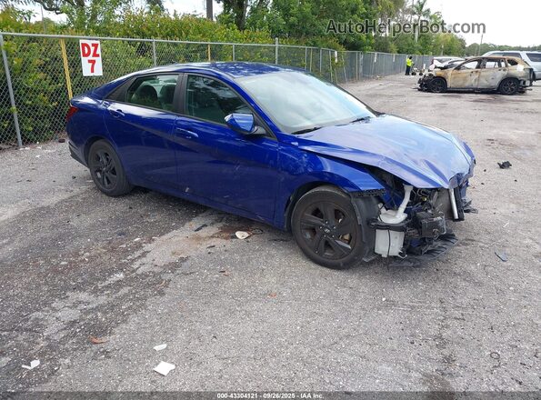 KMHLM4AG5MU066994 2021 HYUNDAI ELANTRA Blue Przód prawy