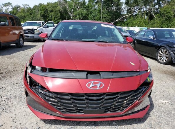 KMHLN4AJ0NU024596 2022 HYUNDAI ELANTRA Maroon Դիմացի տեսք