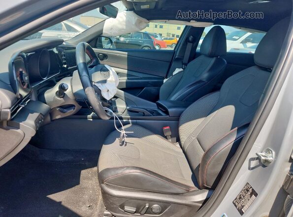 KMHLR4AF0NU232333 2022 HYUNDAI ELANTRA Blue Widok wnętrza z przodu