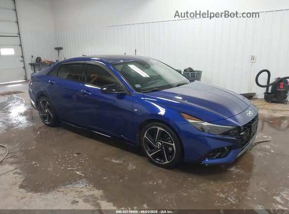 KMHLR4AF5MU170314 2021 HYUNDAI ELANTRA Blue წინა მარჯვენა