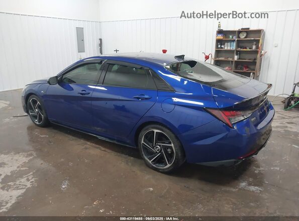 KMHLR4AF5MU170314 2021 HYUNDAI ELANTRA Blue უკანა მარცხენა