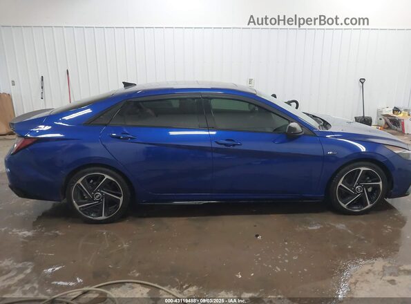 KMHLR4AF5MU170314 2021 HYUNDAI ELANTRA Blue უკანა სალონის ხედი