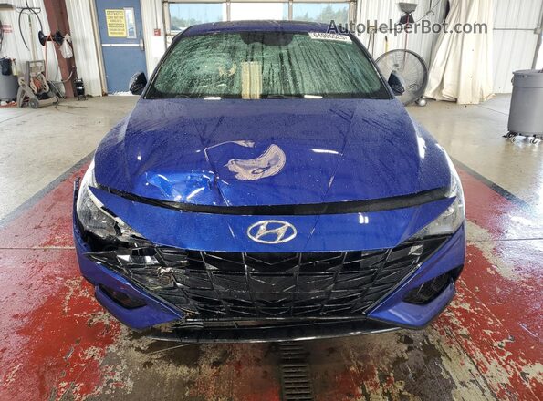 KMHLR4AF8MU113220 2021 HYUNDAI ELANTRA Blue Widok z przodu