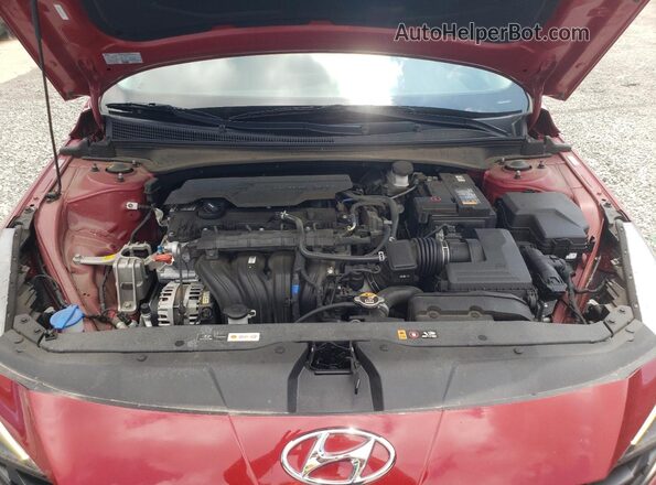 KMHLS4AG7PU610843 2023 HYUNDAI ELANTRA Red Widok wnętrza z tyłu