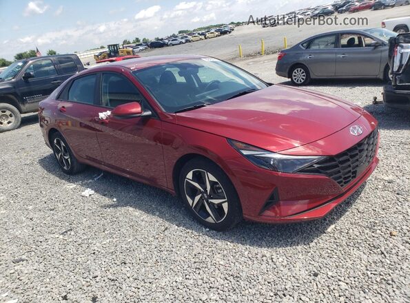 KMHLS4AG7PU610843 2023 HYUNDAI ELANTRA Red Przód prawy
