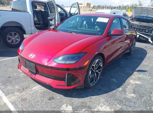 KMHM34AAXSA085994 2025 HYUNDAI IONIQ 6 Red Przód lewy
