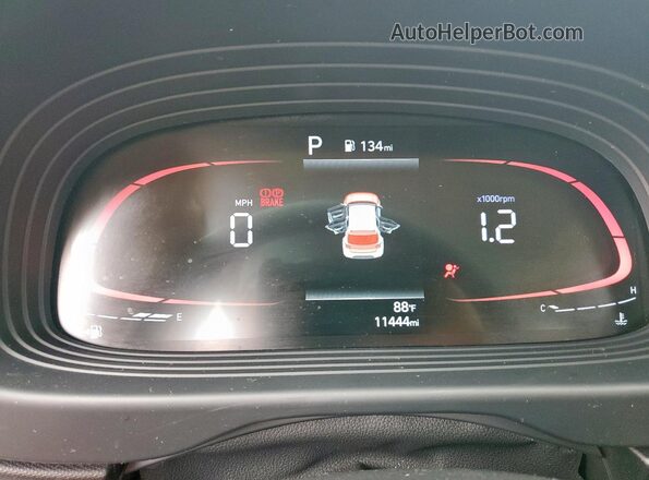 KMHRC8A34RU323586 2024 HYUNDAI VENUE Gray Вид щитка приладів