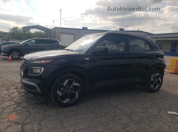 KMHRC8A3XSU347364 2025 HYUNDAI VENUE Black Առջևի ձախ երեք քառորդ տեսարան