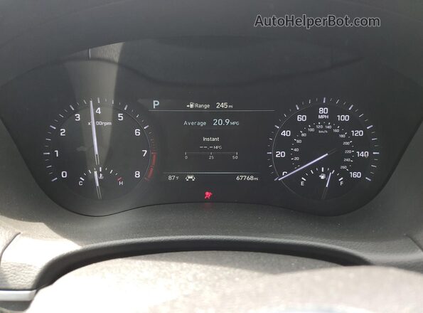 KMTFN4JB0LU334899 2020 GENESIS G80 Gray Вид щитка приладів