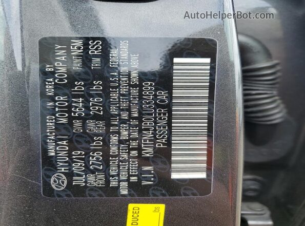 KMTFN4JB0LU334899 2020 GENESIS G80 Gray Вид підкапотного простору