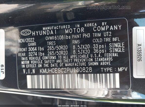 KMUHCESC2PU130828 2023 GENESIS GV80 Black Vista del compartimento del motor
