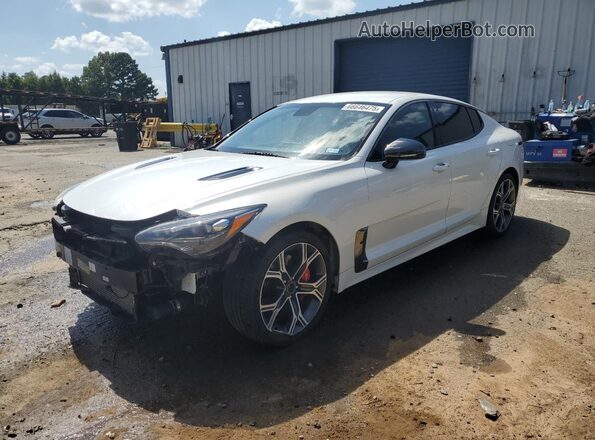 KNAE35LC8L6077391 2020 KIA STINGER Белый Передняя левая четверть