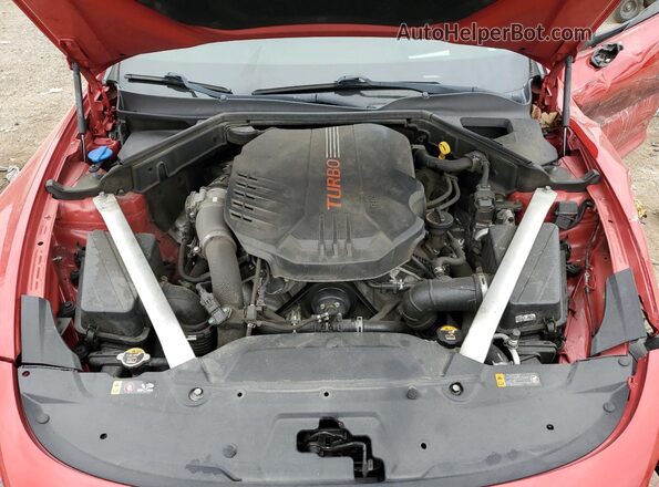 KNAE55LC4J6018460 2018 KIA STINGER Red Rear interior view