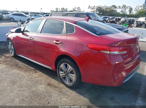 KNAGU4LEXH5011598 2017 KIA OPTIMA HYBRID Red Задня ліва чверть