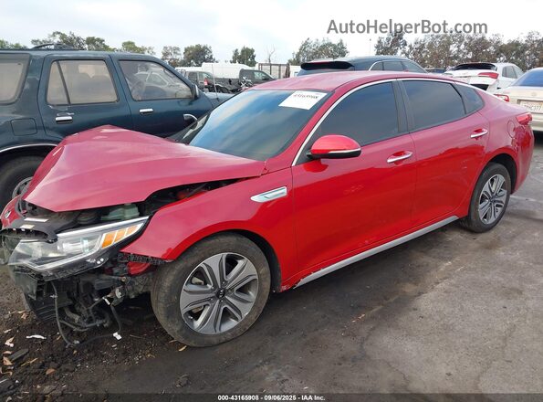 KNAGU4LEXH5011598 2017 KIA OPTIMA HYBRID Red Передня ліва чверть