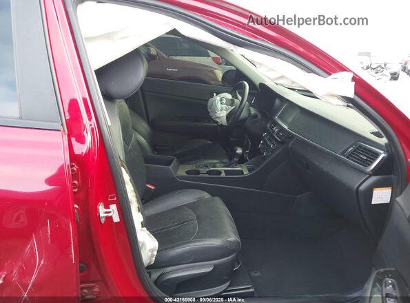 KNAGU4LEXH5011598 2017 KIA OPTIMA HYBRID Red Вид салону спереду