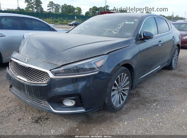 KNALB4J19J5127322 2018 KIA CADENZA Dark Blue Передняя левая четверть