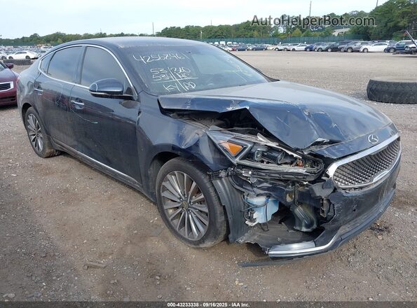 KNALB4J19J5127322 2018 KIA CADENZA Dark Blue Передняя правая четверть