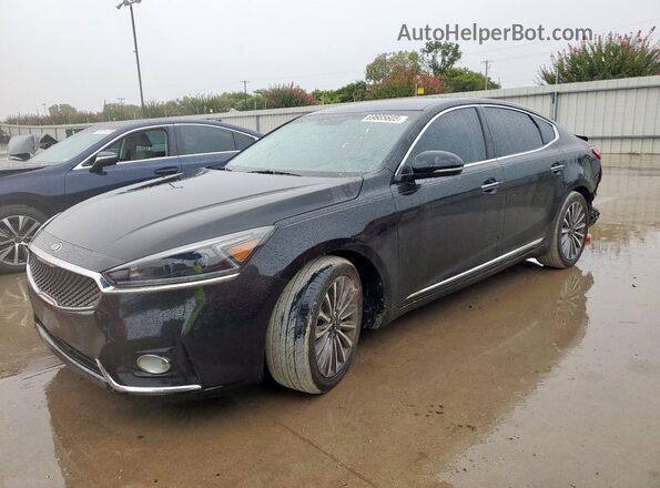 KNALC4J15H5080930 2017 KIA CADENZA Black წინა მარცხენა ხედი სამი მეოთხედიდან