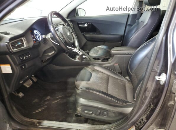 KNDCC3LC8K5222268 2019 KIA NIRO Charcoal Vista interior delantera
