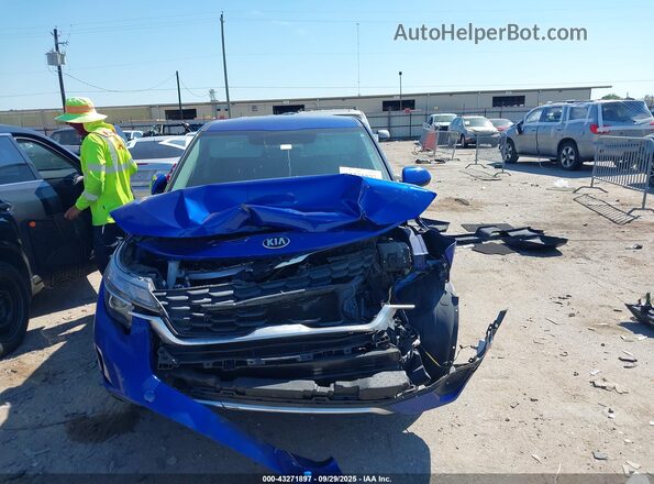 KNDEPCAA6M7212974 2021 KIA SELTOS Blue Առջևի վահանակի տեսք