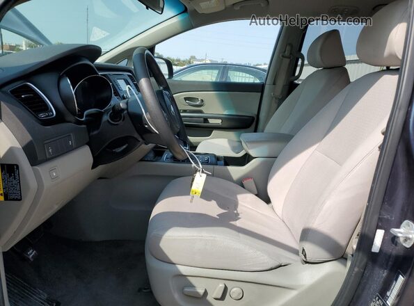 KNDMB5C10G6165857 2016 KIA SEDONA Gray Vista interior delantera
