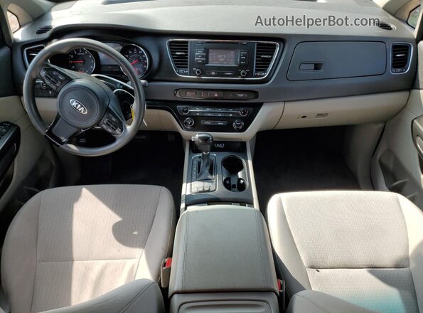 KNDMB5C10G6165857 2016 KIA SEDONA Gray Vista del salpicadero