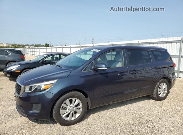 KNDMB5C10G6165857 2016 KIA SEDONA Gray Vista tres cuartos delantera izquierda