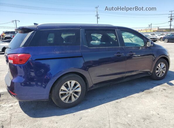 KNDMB5C12J6408401 2018 KIA SEDONA Синий Задняя правая четверть