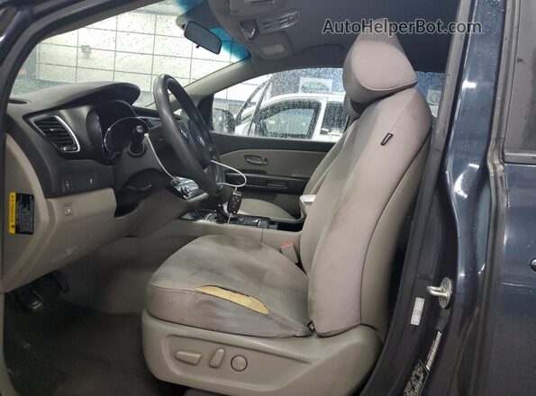 KNDMB5C13G6144369 2016 KIA SEDONA Blue Widok wnętrza z przodu