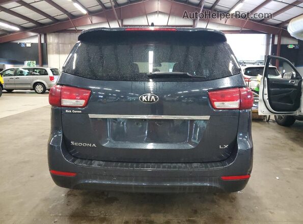 KNDMB5C13G6144369 2016 KIA SEDONA Blue Widok z tyłu