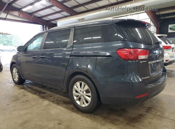 KNDMB5C13G6144369 2016 KIA SEDONA Blue Tył lewy