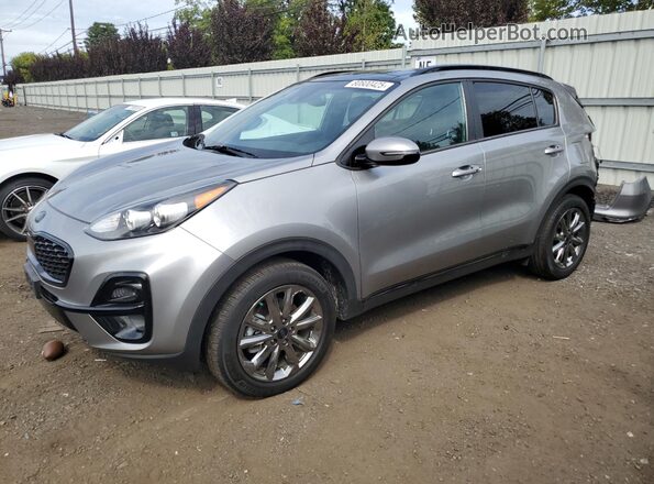 KNDP6CAC8M7917840 2021 KIA SPORTAGE Серебряный Передняя левая четверть