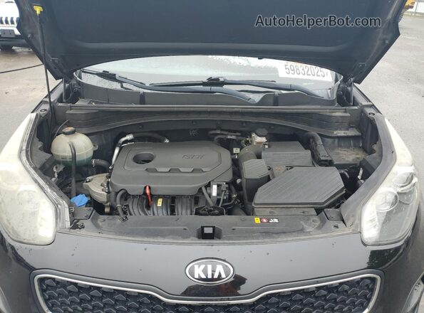 KNDPM3AC0J7392970 2018 KIA SPORTAGE Black ძრავის განყოფილების ხედი
