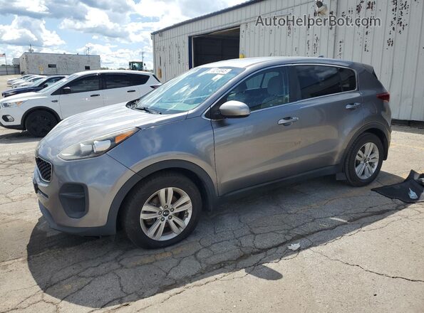 KNDPM3AC6J7422831 2018 KIA SPORTAGE Gray Առջևի ձախ երեք քառորդ տեսարան